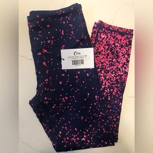 Ziya Navy Pink Splash Light n Tight Hi-Rise 7/8 24"